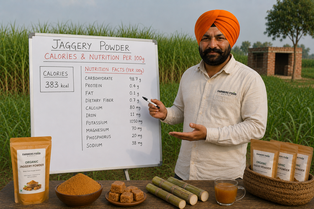 Jaggery Powder Calories and Nutrition per 100g