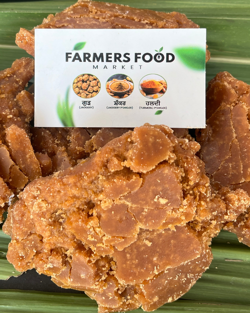 Natural Desi Gur Pessi (Traditional Jaggery Block) — Farm Direct Punjab